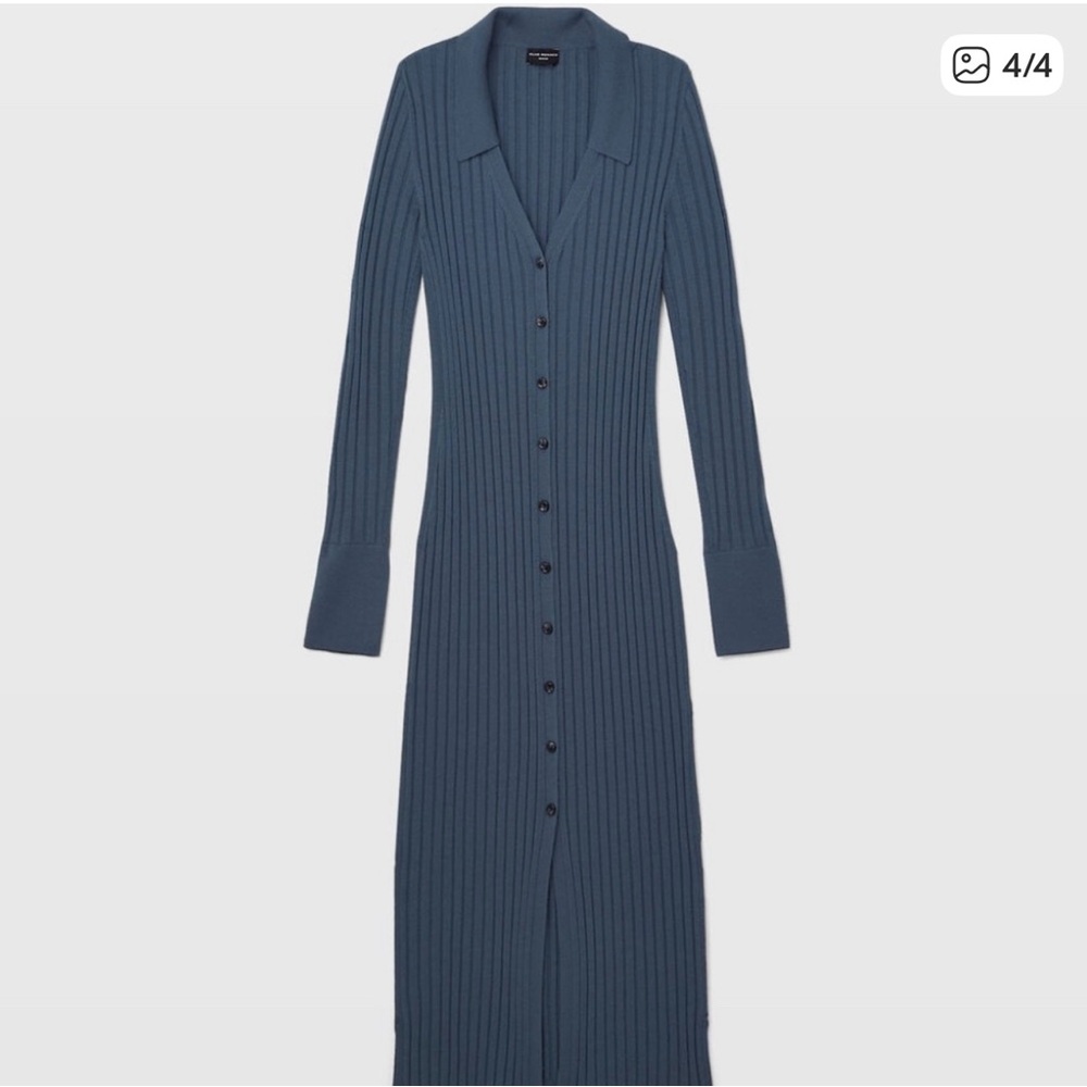 Club Monaco Ribbed Collared Dress